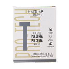 Salerm Ampollas Reestructurante con Placenta Natural 4x13 ml - Fortalece Crecimiento y Previene Caída del Cabello, Tratamiento Vitalidad Bulbo