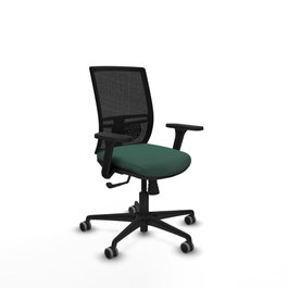 PIQUERAS Y CRESPO Silla de oficina Yunquera Verde botella con mecanismo Sincro