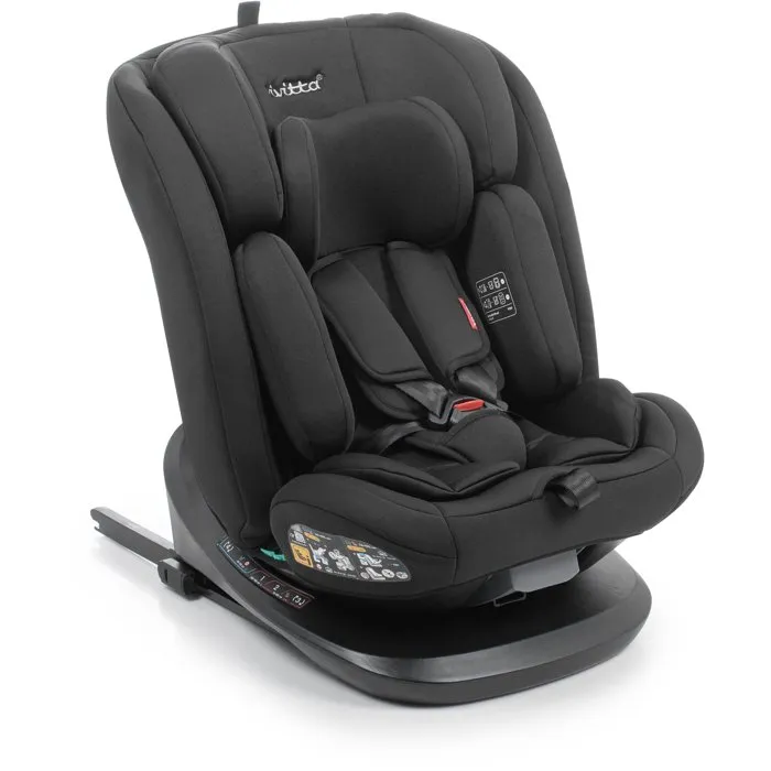 Babyauto BAB8435593704202 Silla de Coche Grupo 0/1/2/3 Giratoria 360° Reclinable con Reductor - Negra