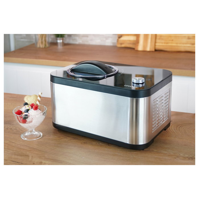 Unold 48826 Eismaschine EVA Compresor de Helados 1,5 L Negro Acero Inoxidable LED