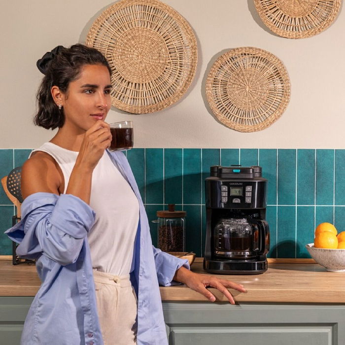 Cafetera de Goteo Cecotec 66 Grind & Drop 1086 W metálico Acero 12 Tazas 1,8 L