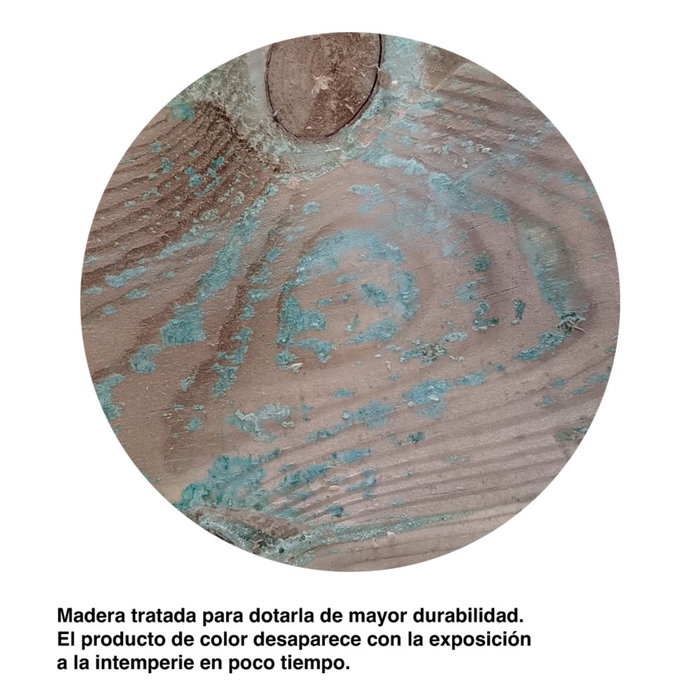 Faura Mesa picnic de madera 177 x 152 x 71 cm