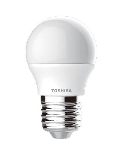 TOSHIBA Bombilla LED G45 5W 6500K E27 Dimmable - Luz Fría Alta Eficiencia Energética