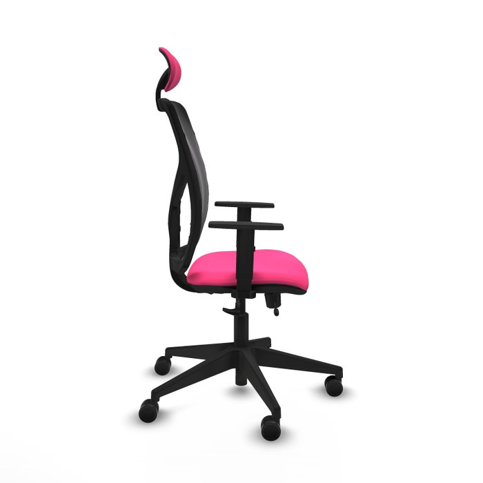 PIQUERAS Y CRESPO Silla de oficina Motilla Rosa y Negro PIQUERAS Y CRESPO Silla de oficina Motilla Rosa y Negro