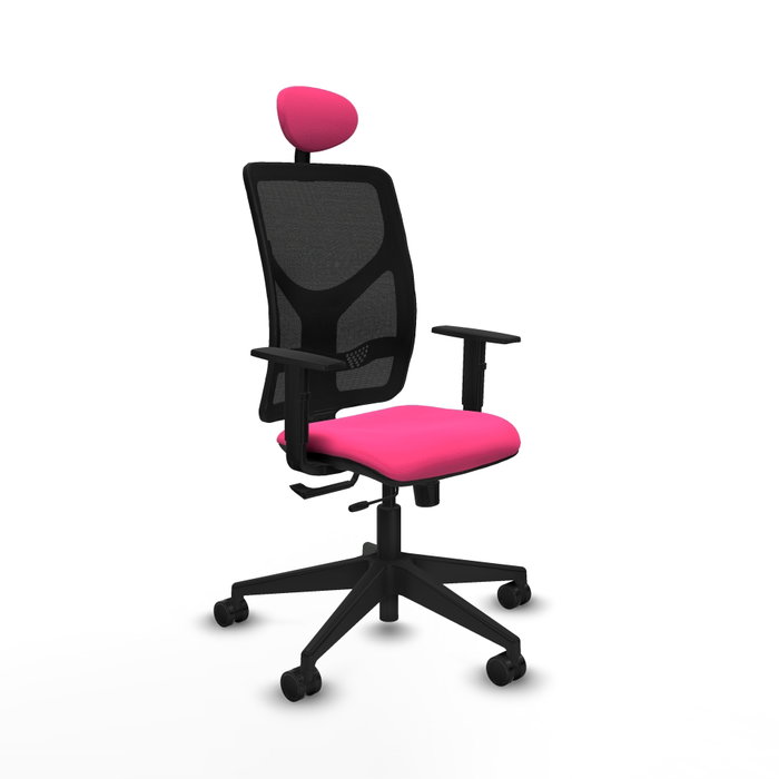 PIQUERAS Y CRESPO Silla de oficina Motilla Rosa y Negro PIQUERAS Y CRESPO Silla de oficina Motilla Rosa y Negro