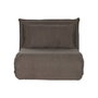 DKD Home Decor Sofá Cama de Metal con Acabado en Pana