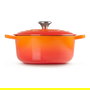 Le Creuset Bräter 22 cm, Vulkanfarben, hierro fundido esmaltado, 3.3 L, apto para inducción, apto para lavavajillas, tapa incluida