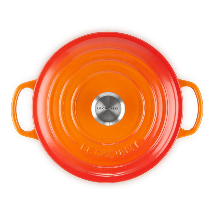 Le Creuset Bräter 22 cm, Vulkanfarben, hierro fundido esmaltado, 3.3 L, apto para inducción, apto para lavavajillas, tapa incluida