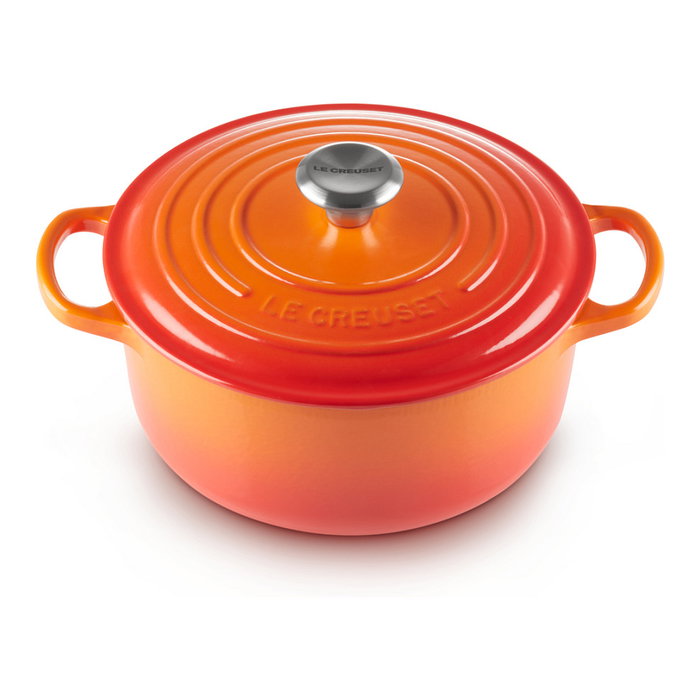 Le Creuset Bräter 22 cm, Vulkanfarben, hierro fundido esmaltado, 3.3 L, apto para inducción, apto para lavavajillas, tapa incluida