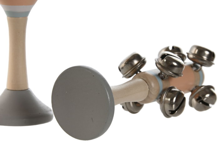 DKD Home Decor Juguete Musical Madera Multicolor Maraca 2 x 15.5 x 11.5 cm (4 Unidades)