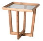 DKD Home Decor Mesita Auxiliar Moderno Marron Cristal Abeto 58 x 60 x 58 cm