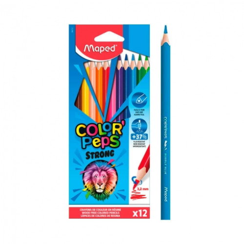 Maped Color'Peps Strong Lápices de Colores Surtidos Estuche de 12 UD