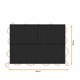 Black+Decker Lona negra para remolque 3x4m