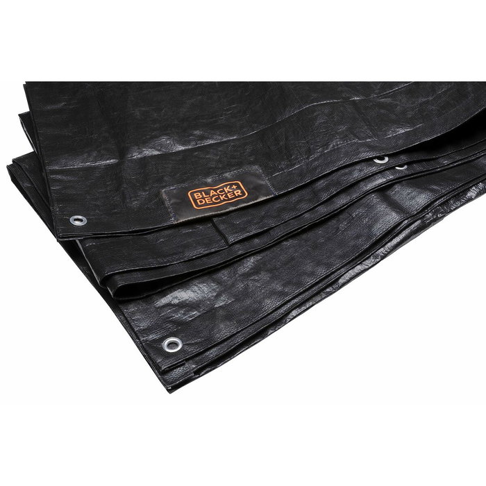 Black+Decker Lona negra para remolque 3x4m