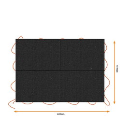 Black+Decker Lona negra para remolque 3x4m