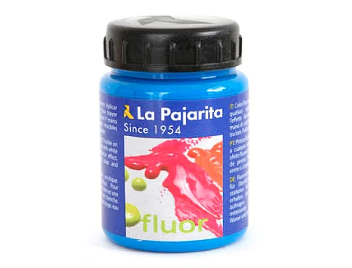 Pintura Fluorescente F-05 Azul Luminoso. 75Ml La Pajarita 116416