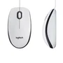 Logitech M100 Ratón Óptico Ambidextro USB Blanco