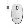 Logitech M100 Ratón Ambidextro Blanco