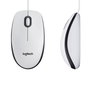 Logitech M100 Ratón Óptico Ambidextro USB Blanco