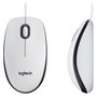Logitech M100 Ratón Ambidextro Blanco