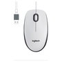 Logitech M100 Ratón Ambidextro Blanco