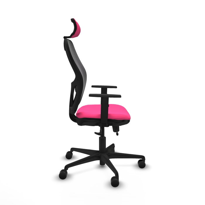 PIQUERAS Y CRESPO Silla de oficina Jorquera Rosa con mecanismo Sincro/Traslack