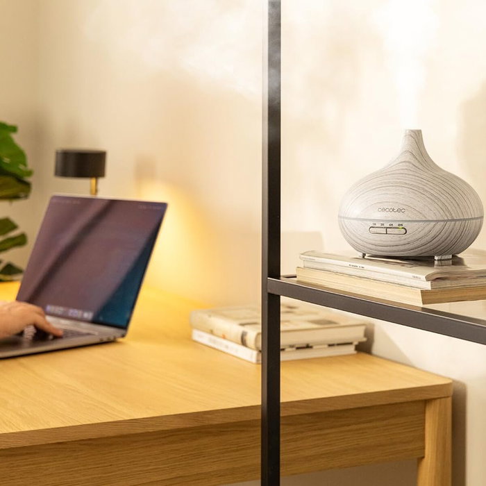 Cecotec Humidificador ultrasónico Pure Aroma 300 Yang White 300ml 10W LED aromaterapia