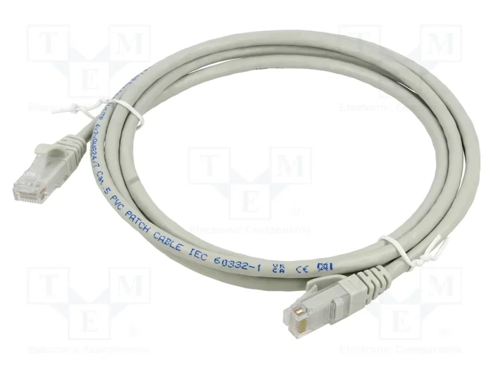 TELEGÄRTNER Patch cord Cat 5 U/UTP 2m Gris
