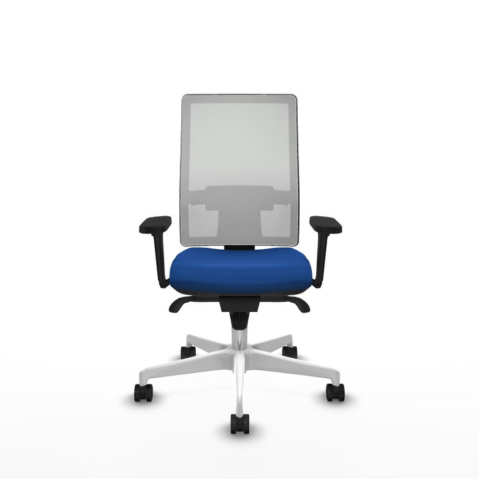 PIQUERAS Y CRESPO Silla de oficina Horna con mecanismo Sincro, Azul y Blanco
