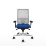PIQUERAS Y CRESPO Silla de oficina Horna con mecanismo Sincro, Azul y Blanco