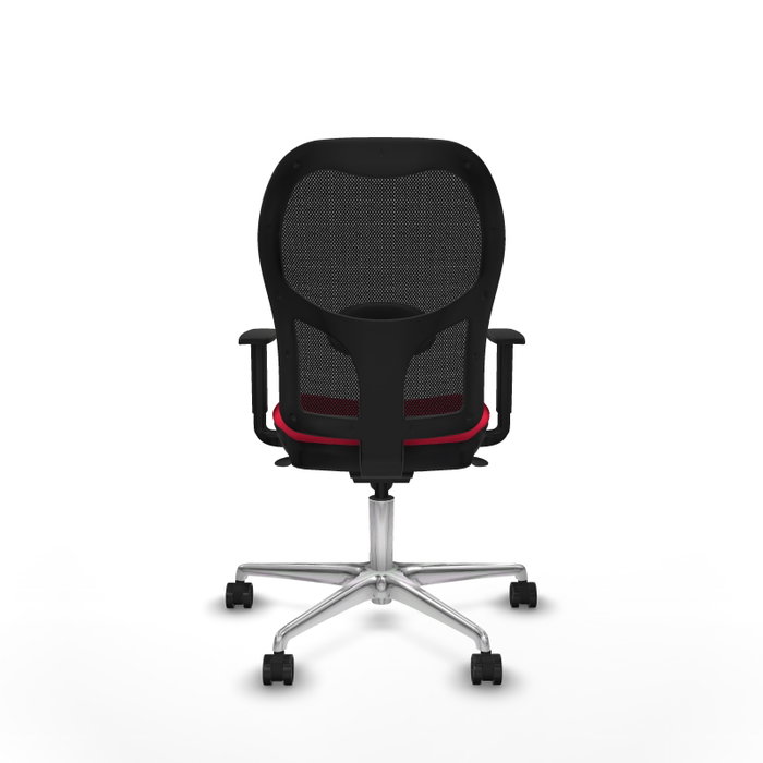 PIQUERAS Y CRESPO Silla de oficina Jorquera con mecanismo Sincro, Tela Rojo y Malla Negro PIQUERAS Y CRESPO Silla de oficina Jorquera con mecanismo Sincro, Tela Rojo y Malla Negro