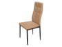 Giftdecor Silla Respaldo Alto Loneta Beige Lino Metal 64 x 48 x 95 cm (Set de 4)