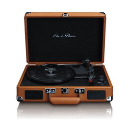 Lenco TT-10 Tocadiscos de Tracción por Correa Automático Negro, Marrón, Acero Inoxidable, Madera 33,45,78 RPM