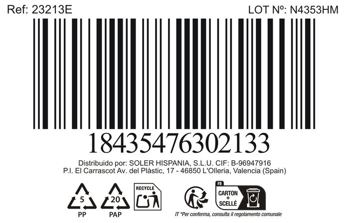 La Mediterranea Set 3 Jarritas Con Asa 35 Cc "Anneler" (36 Cajas)