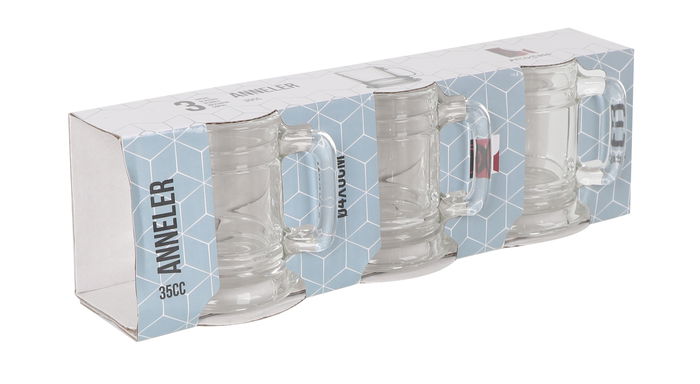 La Mediterranea Set 3 Jarritas Con Asa 35 Cc "Anneler" (36 Cajas)