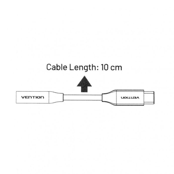 Vention Adaptador de Audio BIHBA USB Tipo-C a Jack 3.5mm Hembra Negro Vention Adaptador de Audio BIHBA USB Tipo-C a Jack 3.5mm Hembra Negro