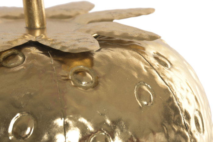 DKD Home Decor Decoración Metal Fresa Brillante Dorada