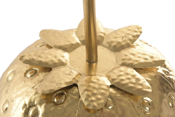 DKD Home Decor Decoración Metal Fresa Brillante Dorada