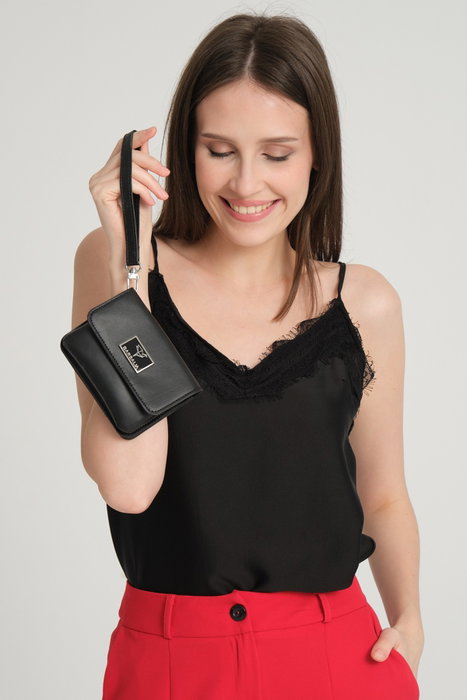 Zoozie Bags Cartera de Mujer de Lujo, Piel PU, Negro Zoozie Bags Cartera de Mujer de Lujo, Piel PU, Negro