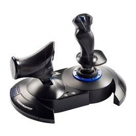 Thrustmaster T-Flight Hotas 4 - Palanca de Mando para PC, PlayStation 4 y PlayStation 5 - Joystick Digital con 12 Botones Programables y Conexión USB - Color Negro y Azul