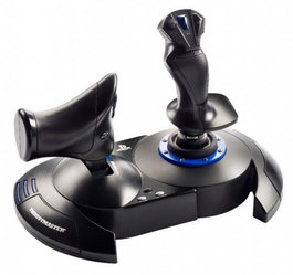 Thrustmaster T.Flight Hotas 4 Palanca de Mando para PC y PlayStation 4, USB 2.0, Negro/Azul