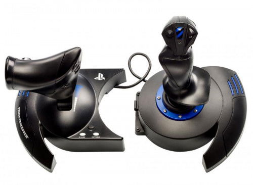 Thrustmaster T.Flight Hotas 4 Palanca de Mando para PC y PlayStation 4, USB 2.0, Negro/Azul