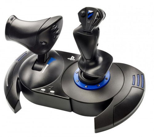 Thrustmaster T.Flight Hotas 4 Palanca de Mando para PC y PlayStation 4, USB 2.0, Negro/Azul