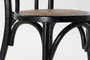 DKD Home Decor Silla Olmo Ratan Negra Apilable