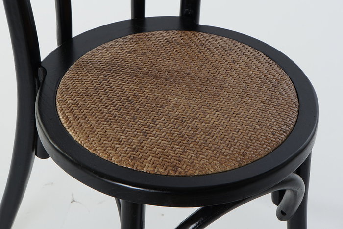 DKD Home Decor Silla Olmo Ratan Negra Apilable DKD Home Decor Silla Olmo Ratan Negra Apilable