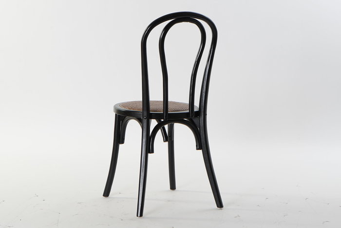 DKD Home Decor Silla Olmo Ratan Negra Apilable DKD Home Decor Silla Olmo Ratan Negra Apilable