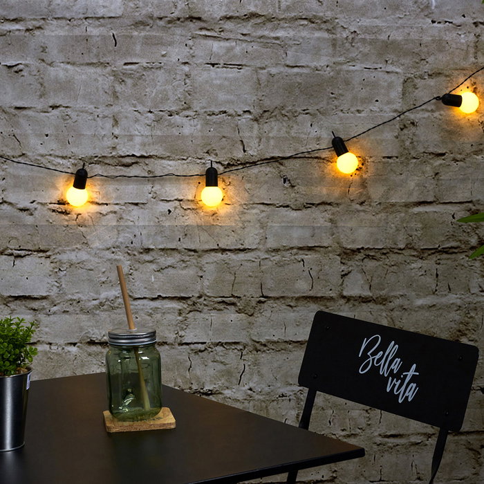 Home Deco Factory Guirnalda Exterior 20 LED Multicolor IP44 Cable 10,7 m Home Deco Factory Guirnalda Exterior 20 LED Multicolor IP44 Cable 10,7 m