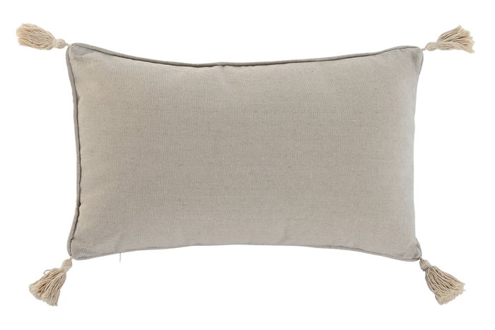 DKD Home Decor Cojín de Poliéster y Lino 50x8x30 Natural