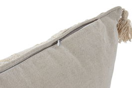 DKD Home Decor Hh jul24 Cojin Boho Natural Crudo Poliester Lino 8 x 30 x 50 cm