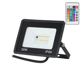 Proyector LED RGBW 30W con Control Remoto Exterior IP65
